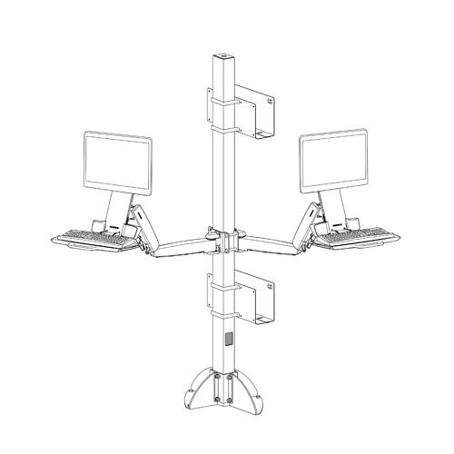 Latest Ergotron Command Mounting Post Floor models pricelist india Ergotron Command Mounting Post Floor dealers price chennai, hyderabad, andhra, telangana, secunderabad, tamilnadu, india
